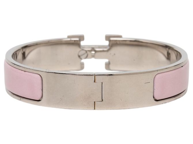 Pulsera Hermès Pink Narrow Enamel Clic H PM Rosa - vista 3