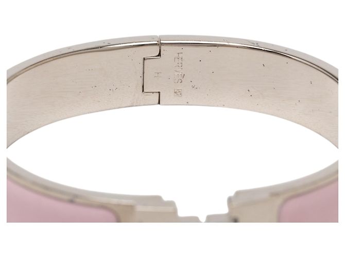 Pulsera Hermès Pink Narrow Enamel Clic H PM Rosa - vista 4