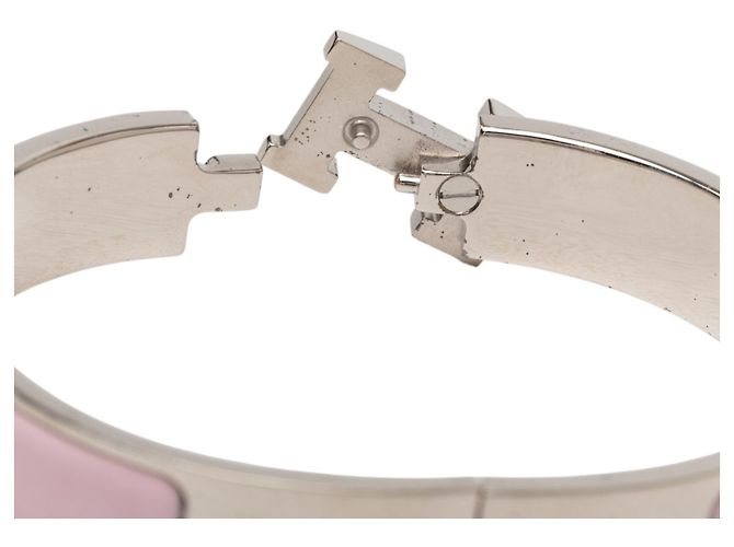 Pulsera Hermès Pink Narrow Enamel Clic H PM Rosa - vista 5