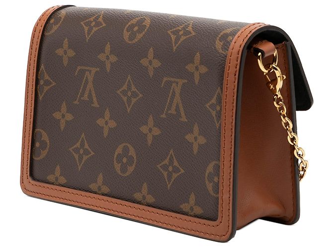 Portafoglio con catena Dauphine in Monogram Reverse marrone Louis Vuitton - vista 2
