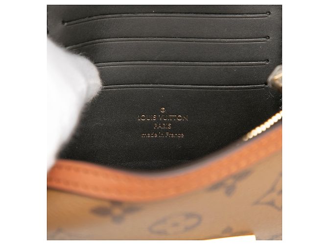 Portafoglio con catena Dauphine in Monogram Reverse marrone Louis Vuitton - vista 5