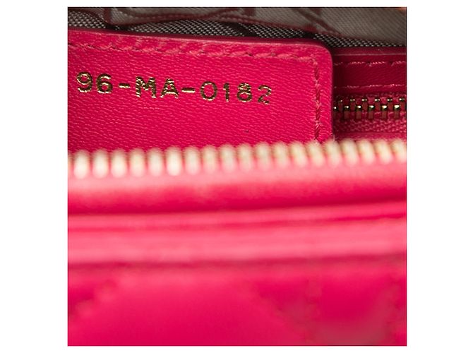 Lady Dior in agnello cannage rosa, misura Medium - vista 6