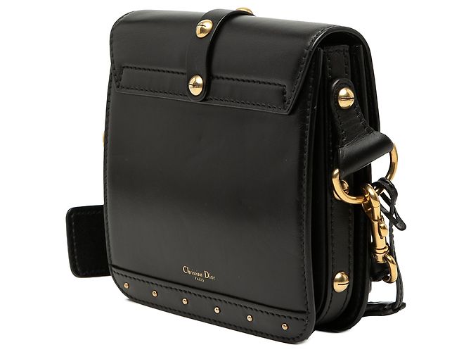 Dior Black Leather DiorAddict Square Flap Nero - vista 2