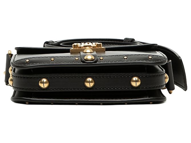 Dior Black Leather DiorAddict Square Flap Nero - vista 3
