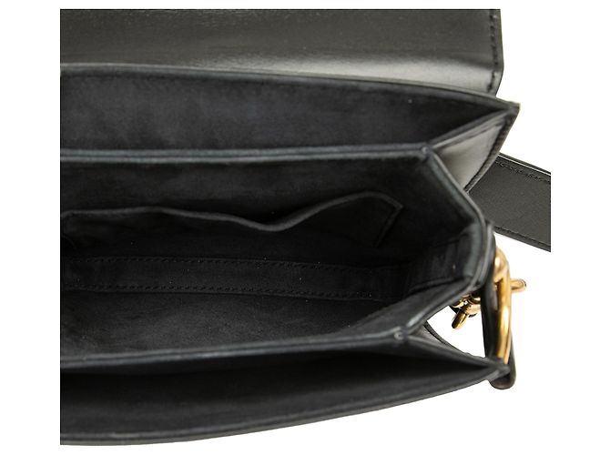 Dior Black Leather DiorAddict Square Flap Nero - vista 4