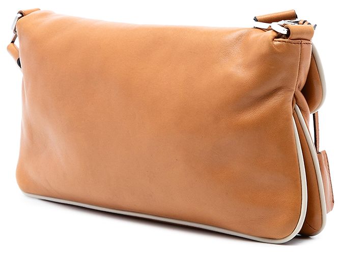 Sac à bandoulière en cuir marron Prada - vue 2