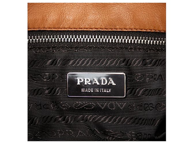 Sac à bandoulière en cuir marron Prada - vue 5