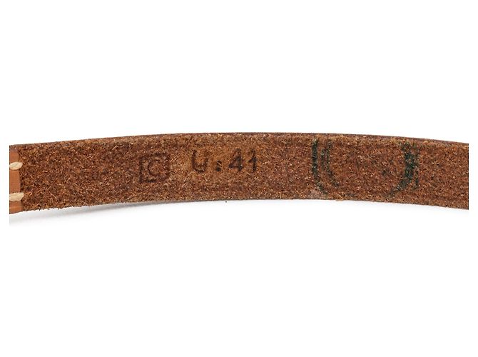 Pulsera Behapi Double Tour en cuero marrón Hermès Castaño - vista 6