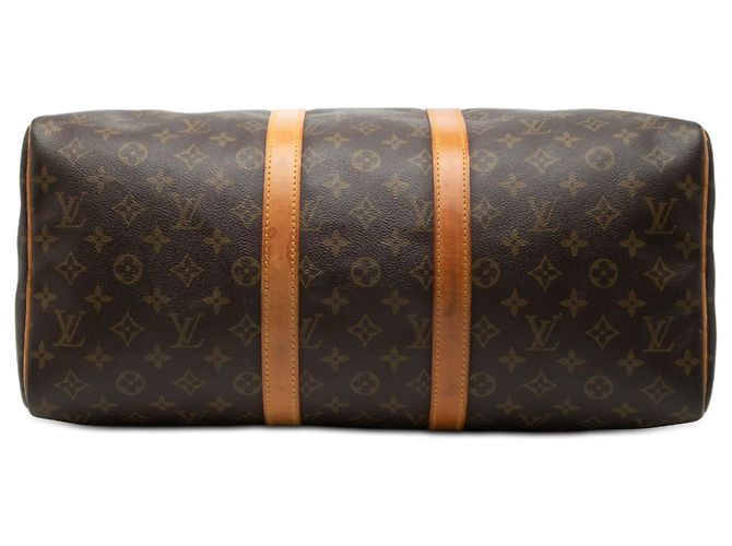 Louis Vuitton Marrone Monogram Keepall 45 - vista 3