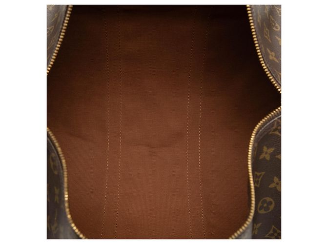 Louis Vuitton Marrone Monogram Keepall 45 - vista 4