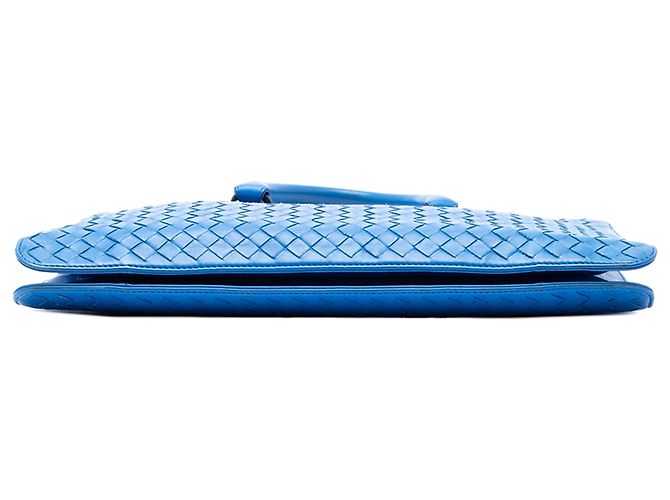 Valigetta in nappa blu Intrecciato Bottega Veneta - vista 3