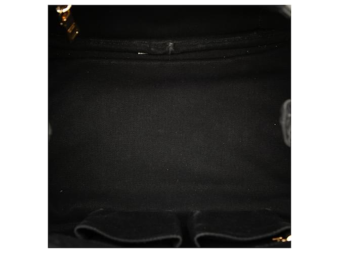 Borsa Prada Black Canvas Canapa Logo Nero - vista 4