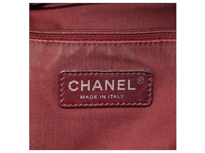 Tote Shopping Chanel in Caviar Trapuntato Rosso Bordò - vista 5