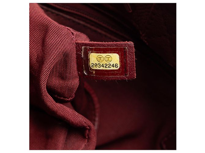 Tote Shopping Chanel in Caviar Trapuntato Rosso Bordò - vista 6