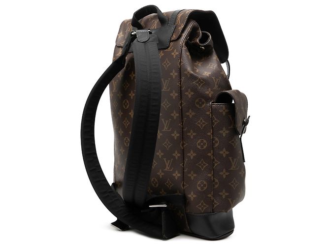 Zaino Louis Vuitton Marrone Monogram Macassar Christopher MM - vista 2
