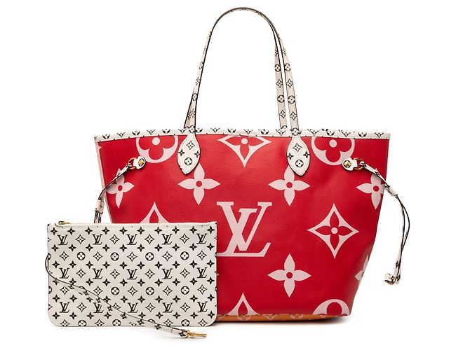 Louis Vuitton Red Monogram Giant Neverfull MM Rosso - vista 8