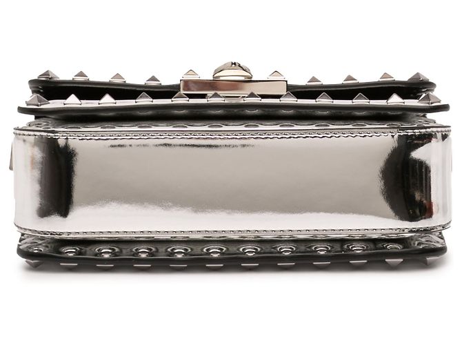 Borsa a tracolla Valentino Silver Small Mirror Calfskin Rockstud23 Argento - vista 3
