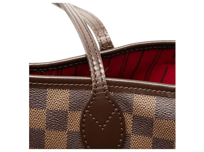 Louis Vuitton Marrone Damier Ebene Neverfull MM - vista 9