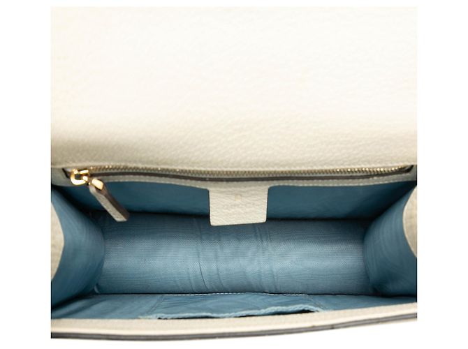 Borsa Gucci White Small Leather Bee Star Sylvie Bianco - vista 4
