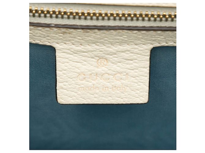 Borsa Gucci White Small Leather Bee Star Sylvie Bianco - vista 5