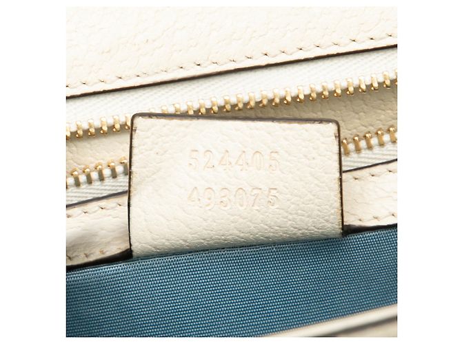 Borsa Gucci White Small Leather Bee Star Sylvie Bianco - vista 6