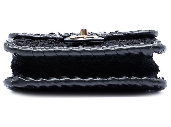 Chanel Black Mini Tweed My Own Frame Flap Nero - vista 3