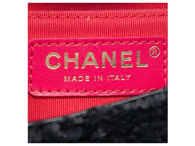 Chanel Black Mini Tweed My Own Frame Flap Nero - vista 5