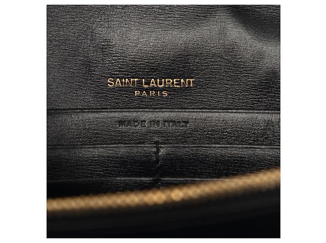 Cartera con cadena Sulpice en cuero negro con monograma Saint Laurent - vista 5