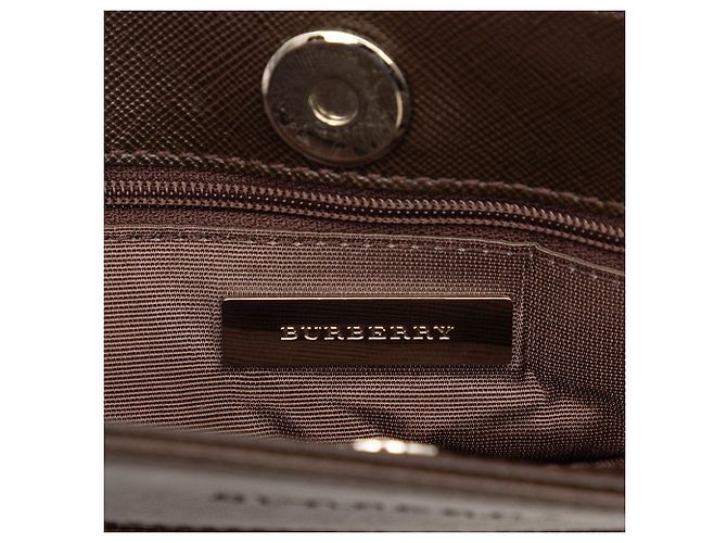 Borsa a tracolla in tela Burberry Beige House Check - vista 5