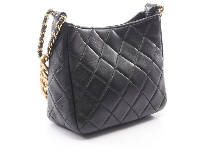 Timeless Borsa Hobo Matelassé Small Chanel Nero - vista 2