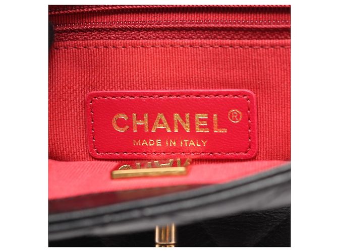 Borsa a tracolla Chanel in pelle nera trapuntata Nero - vista 4