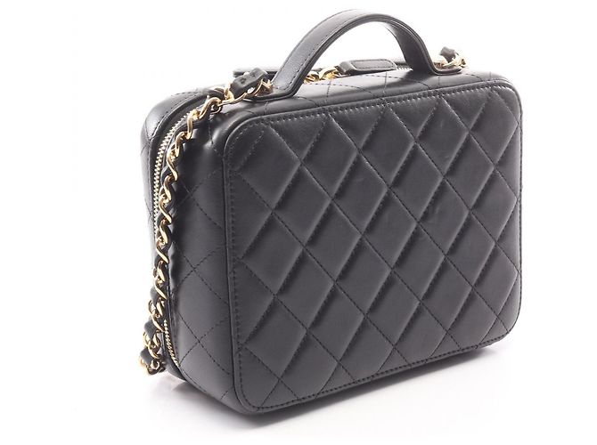 Vanity Beauty Case Matelassé Chanel Nero D'oro - vista 2