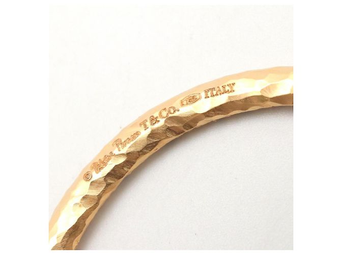Collana grande Tiffany & Co. con cerchio martellato e diamanti D'oro - vista 4