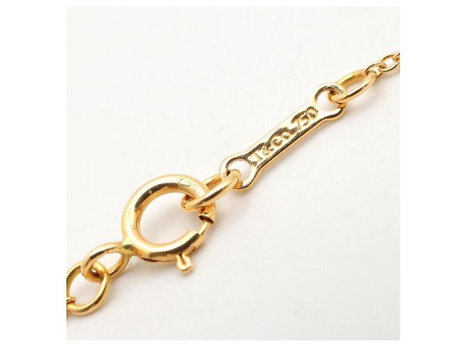 Collana grande Tiffany & Co. con cerchio martellato e diamanti D'oro - vista 5