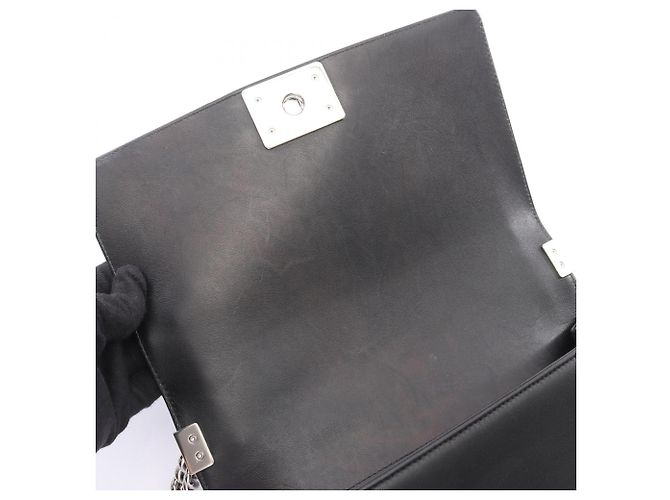 Borsa a tracolla Chanel Boy V-Stitch Nero - vista 6