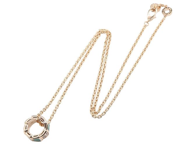 Bulgari Collana Serpenti Bvlgari in malachite e diamanti Rosa Verde - vista 2