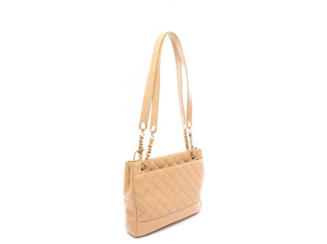 Borsa Tote Chanel Matelassé Coco Ball Beige - vista 2