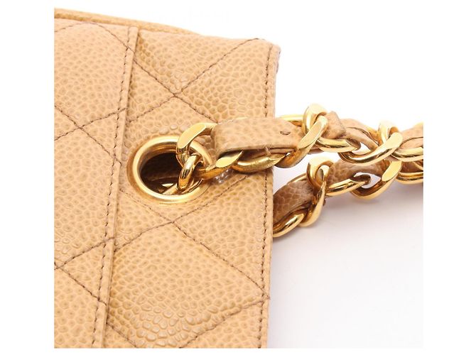 Borsa Tote Chanel Matelassé Coco Ball Beige - vista 8