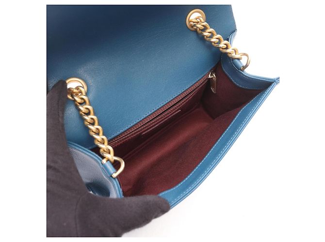 Borsa Chanel Matelassé blu - vista 3