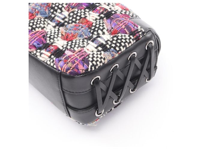 Borsa a Spalla Chanel Matelassé Nero Multicolore - vista 10