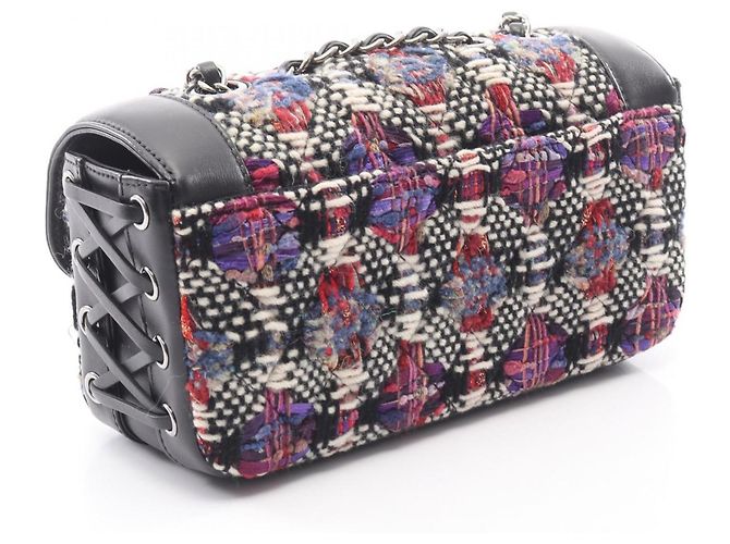 Borsa a Spalla Chanel Matelassé Nero Multicolore - vista 2