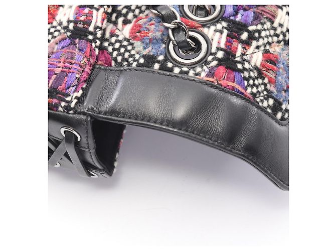 Borsa a Spalla Chanel Matelassé Nero Multicolore - vista 9