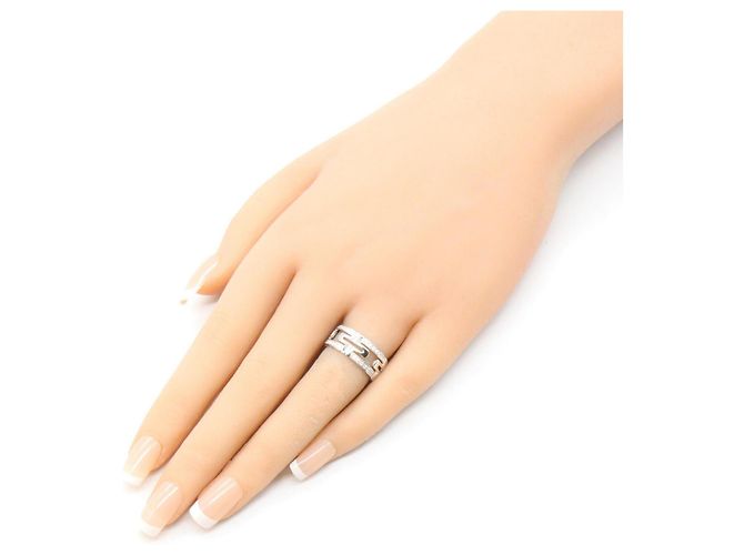 Bulgari BVLGARI Parentesi Ring mit kleinen Diamanten Silber - Ansicht 10
