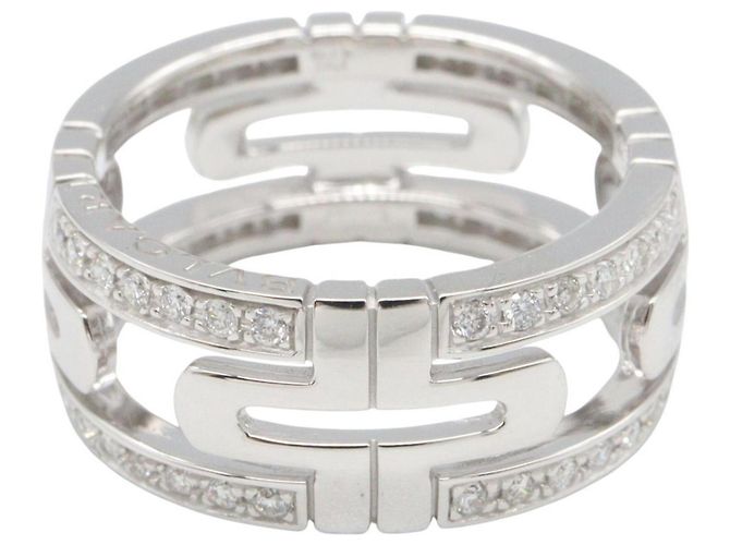 Bulgari BVLGARI Parentesi Ring mit kleinen Diamanten Silber - Ansicht 2