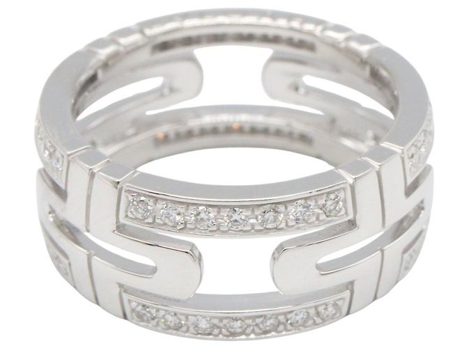 Bulgari BVLGARI Parentesi Ring mit kleinen Diamanten Silber - Ansicht 3