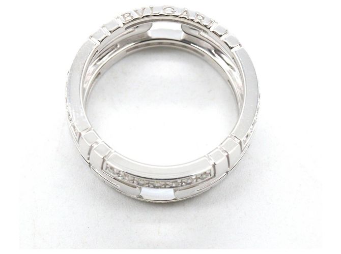 Bulgari BVLGARI Parentesi Ring mit kleinen Diamanten Silber - Ansicht 4
