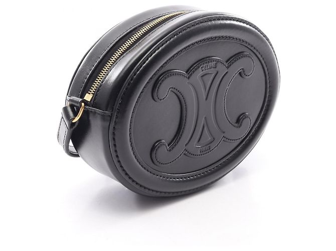 Céline Borsa a Spalla Celine Triomphe Oval Purse Nero - vista 2