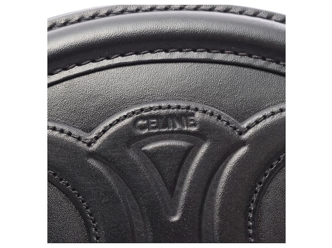 Céline Borsa a Spalla Celine Triomphe Oval Purse Nero - vista 4