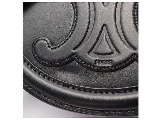Céline Borsa a Spalla Celine Triomphe Oval Purse Nero - vista 6