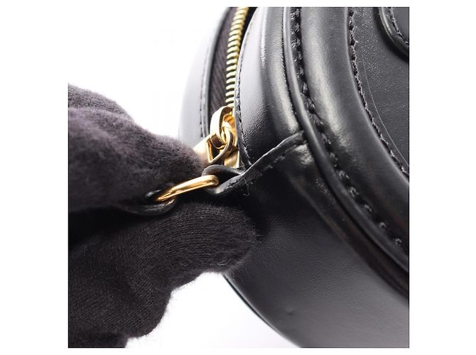 Céline Borsa a Spalla Celine Triomphe Oval Purse Nero - vista 9